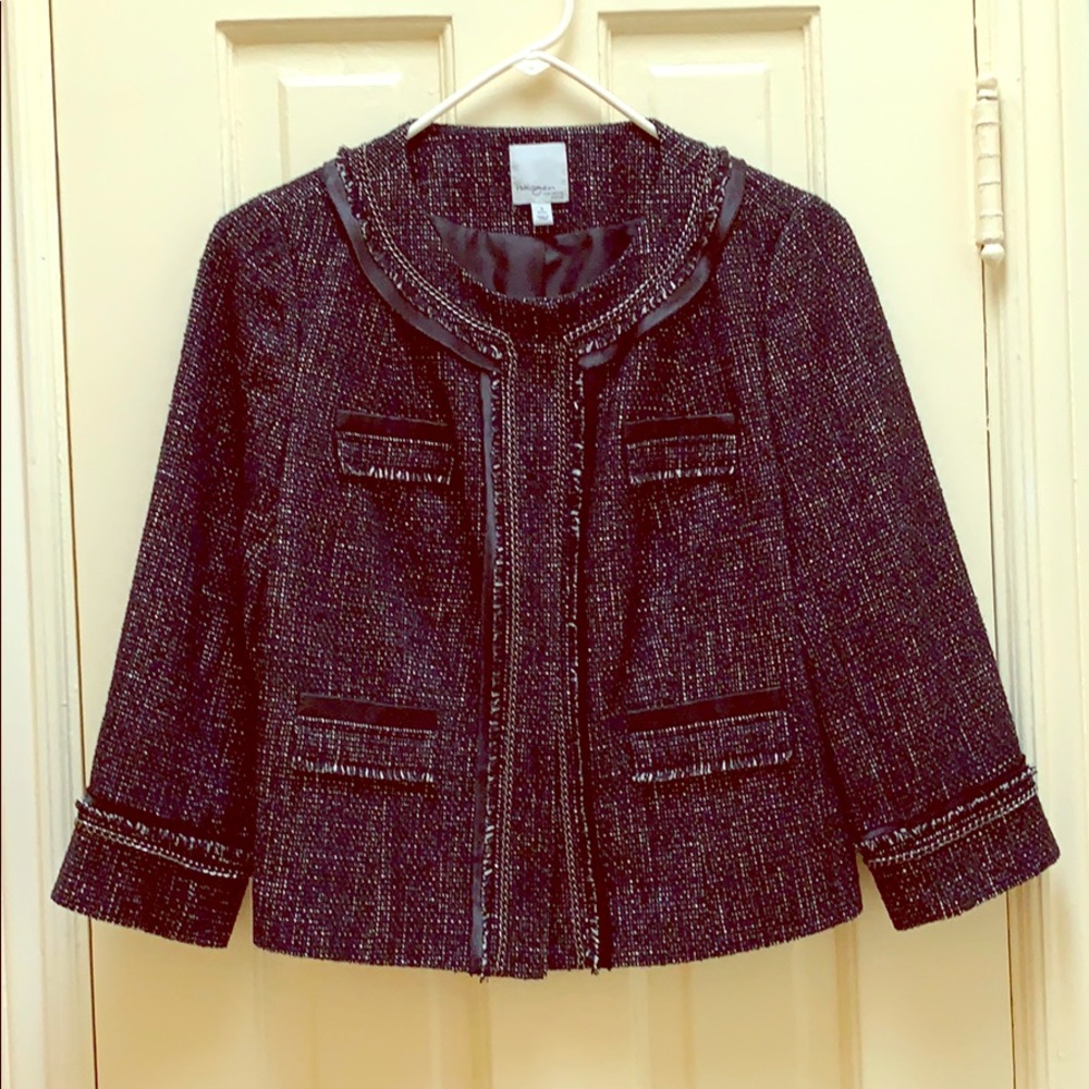 Halogen Jackie O Boxy Tweed Jacket Size 2P